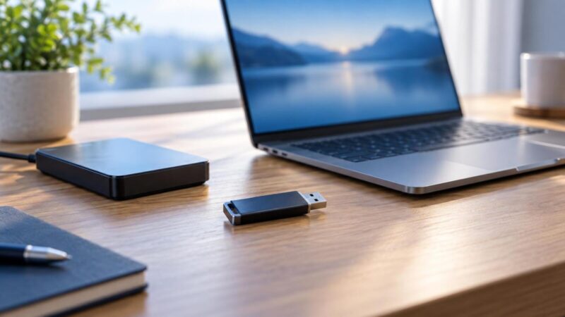 USBメモリを読み取り対象にして別の外付けドライブへ復元する準備