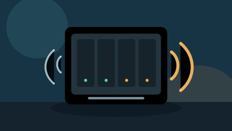 異音が発生した複数ドライブNASを操作せず監視する作業環境